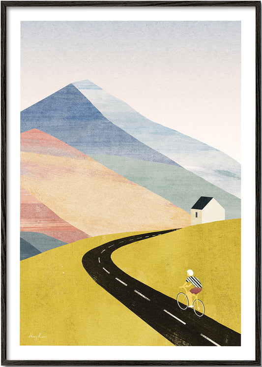 Landscape art Cycling in the mountains