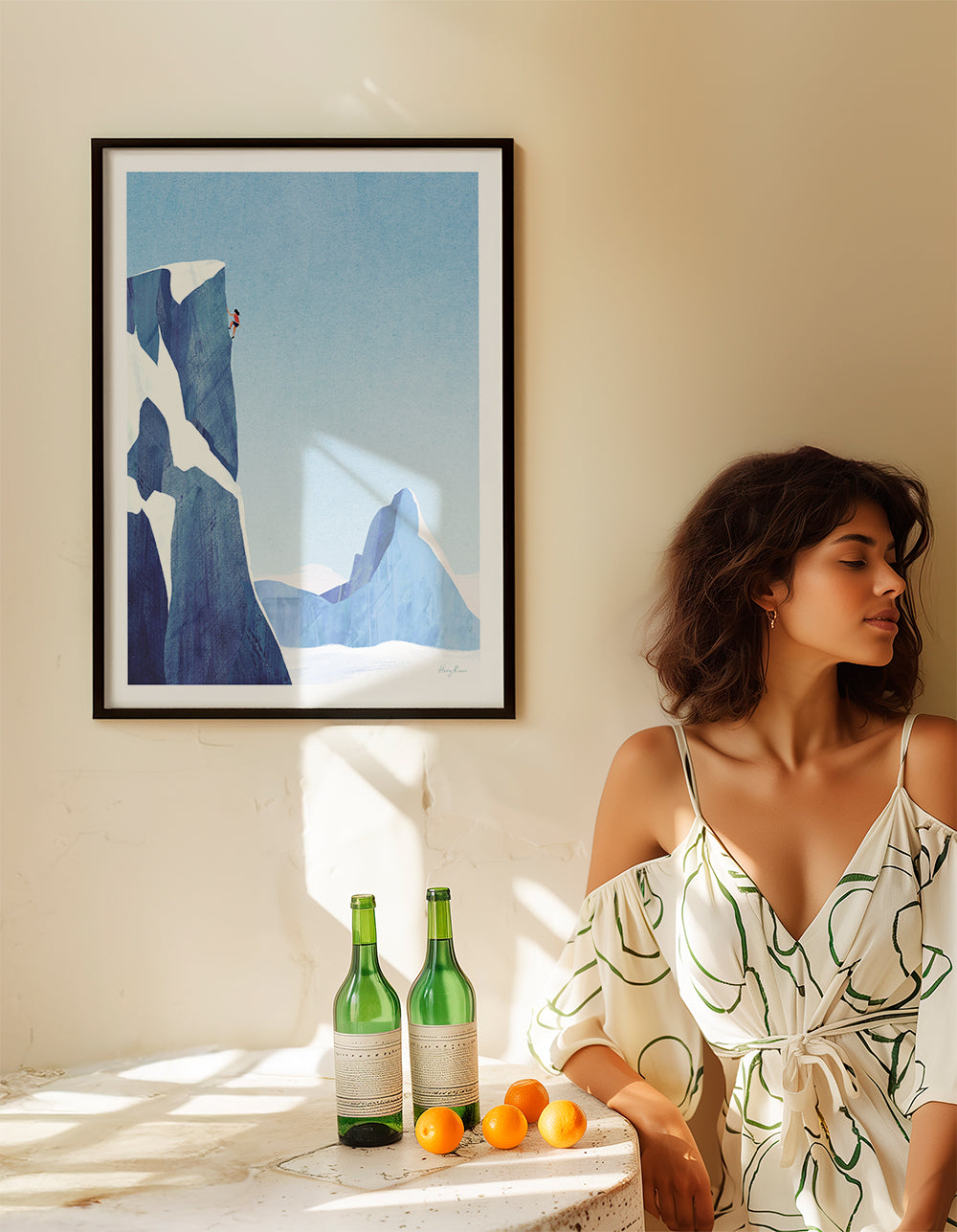 Landscape art Mountain climbing adventure