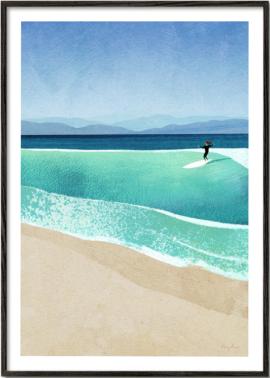 Landscape art Surfing the perfect wave