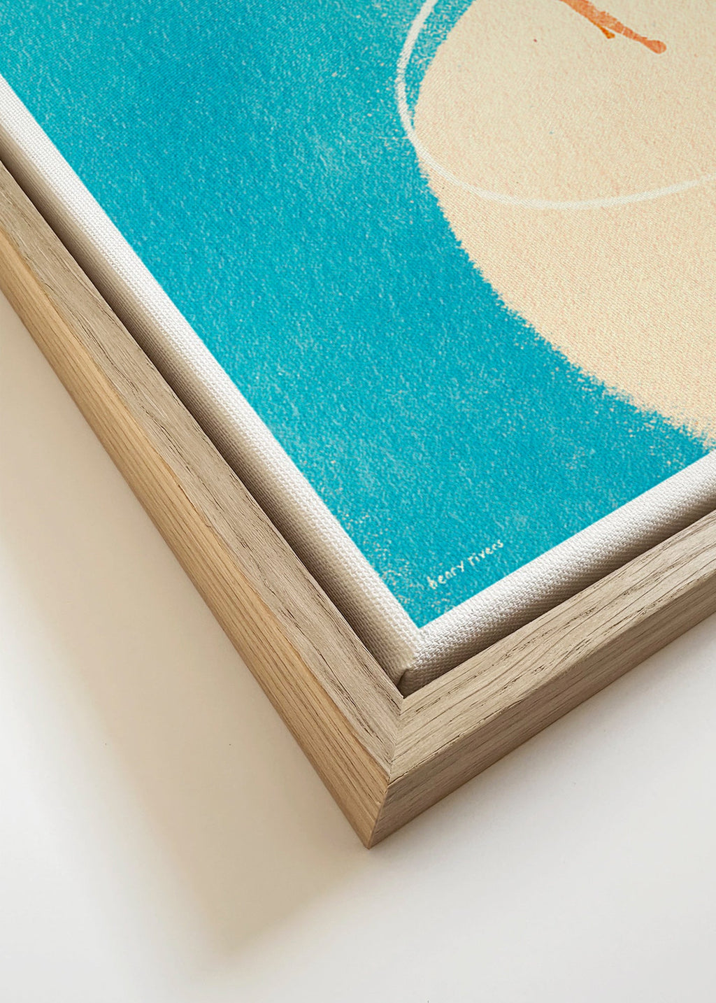 Cuadro de cocina con Gin Tonic ilustrado y figura sentada – Canvas detail