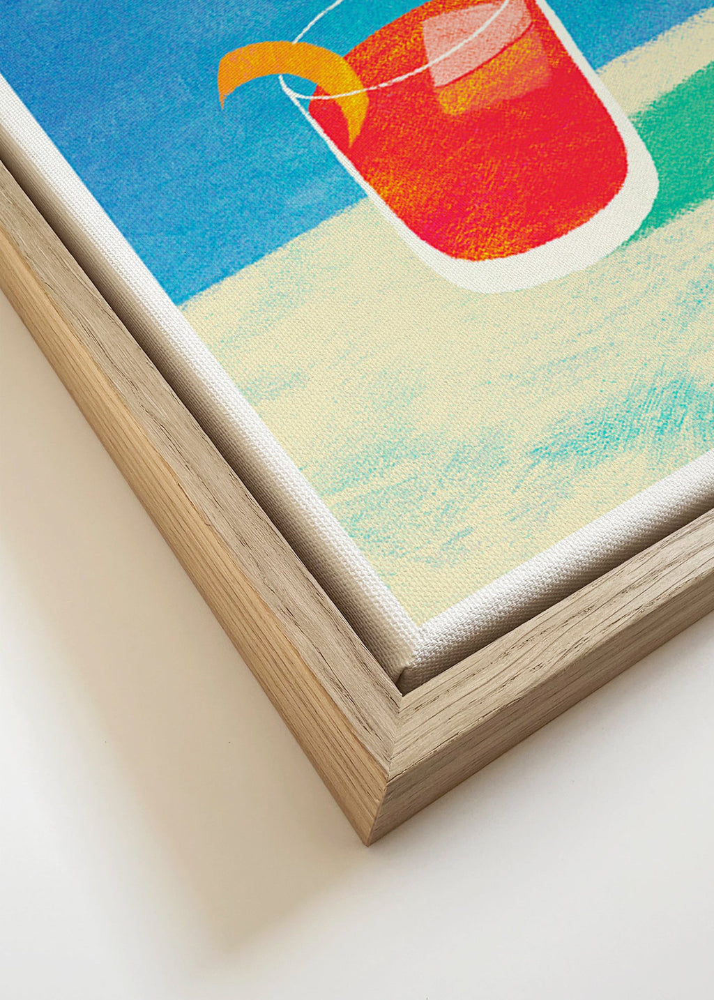 Cuadro de cocina Negroni con buceadora – Canvas detail