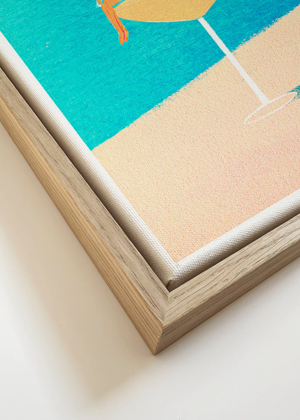 Cuadro de cocina Margarita en copa y playa – Canvas detail