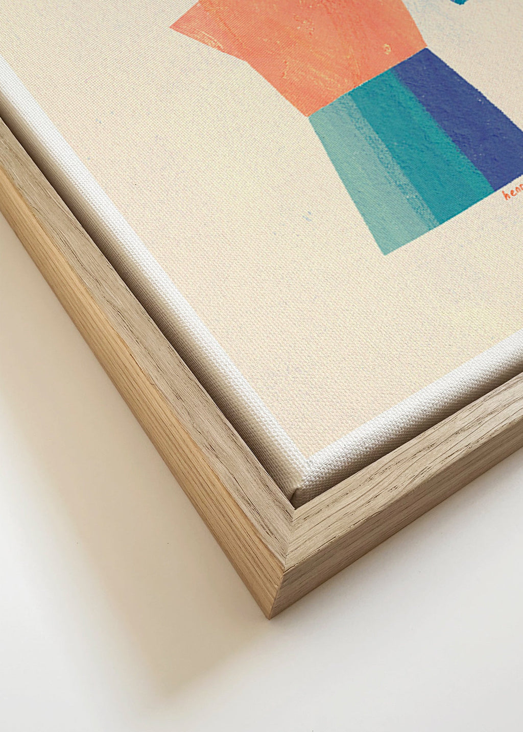 Cuadro de cocina con moka y figura en equilibrio – Canvas detail