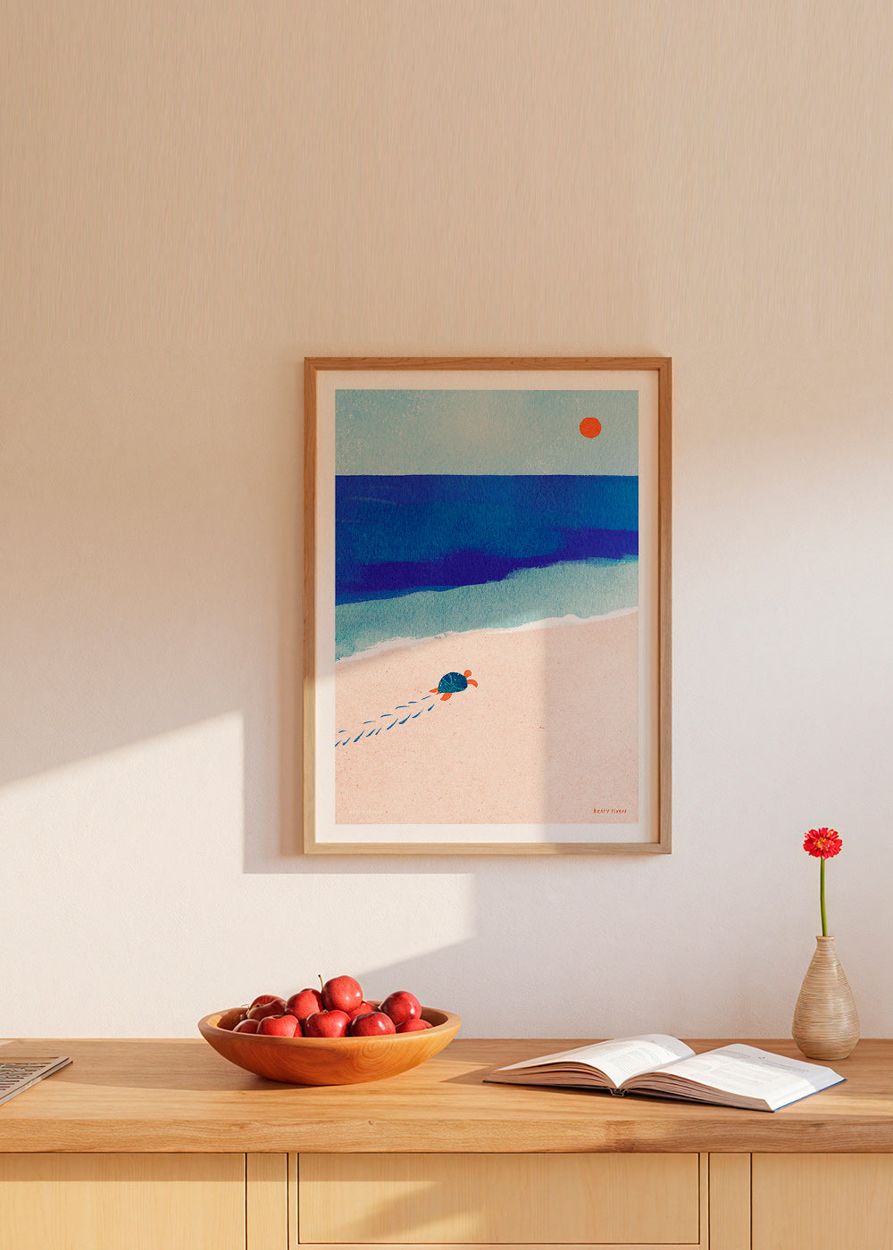 Ilustración tortuga en la playa – Product1