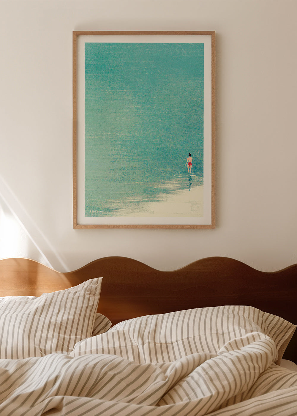 Cuadro de paisaje: bañista en horizonte sereno – Product2