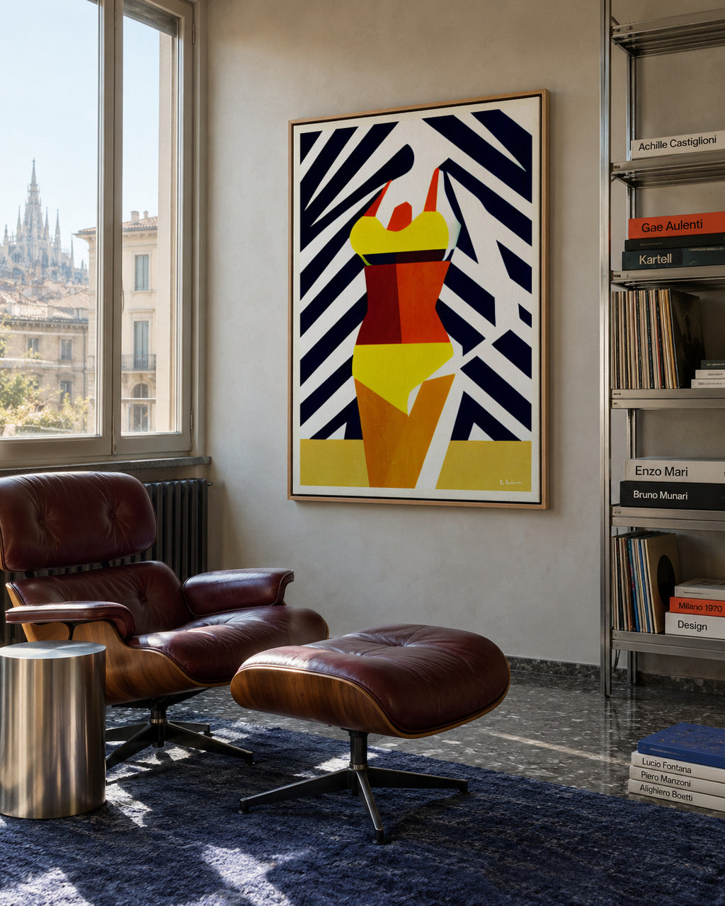 Bikini Sunshine Days - Framed canvas in an interior