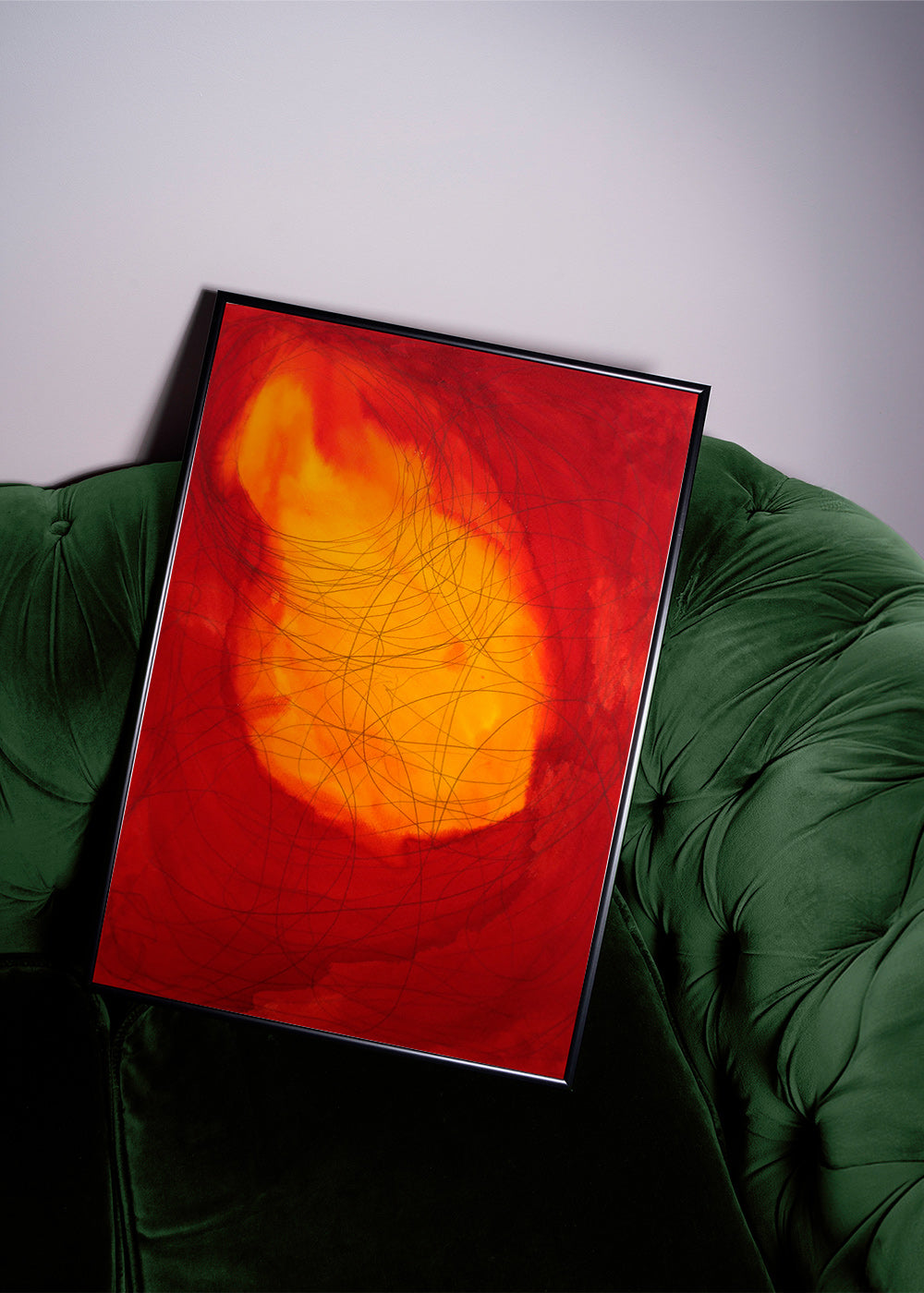 Abstract artwork in red and yellow – Product3