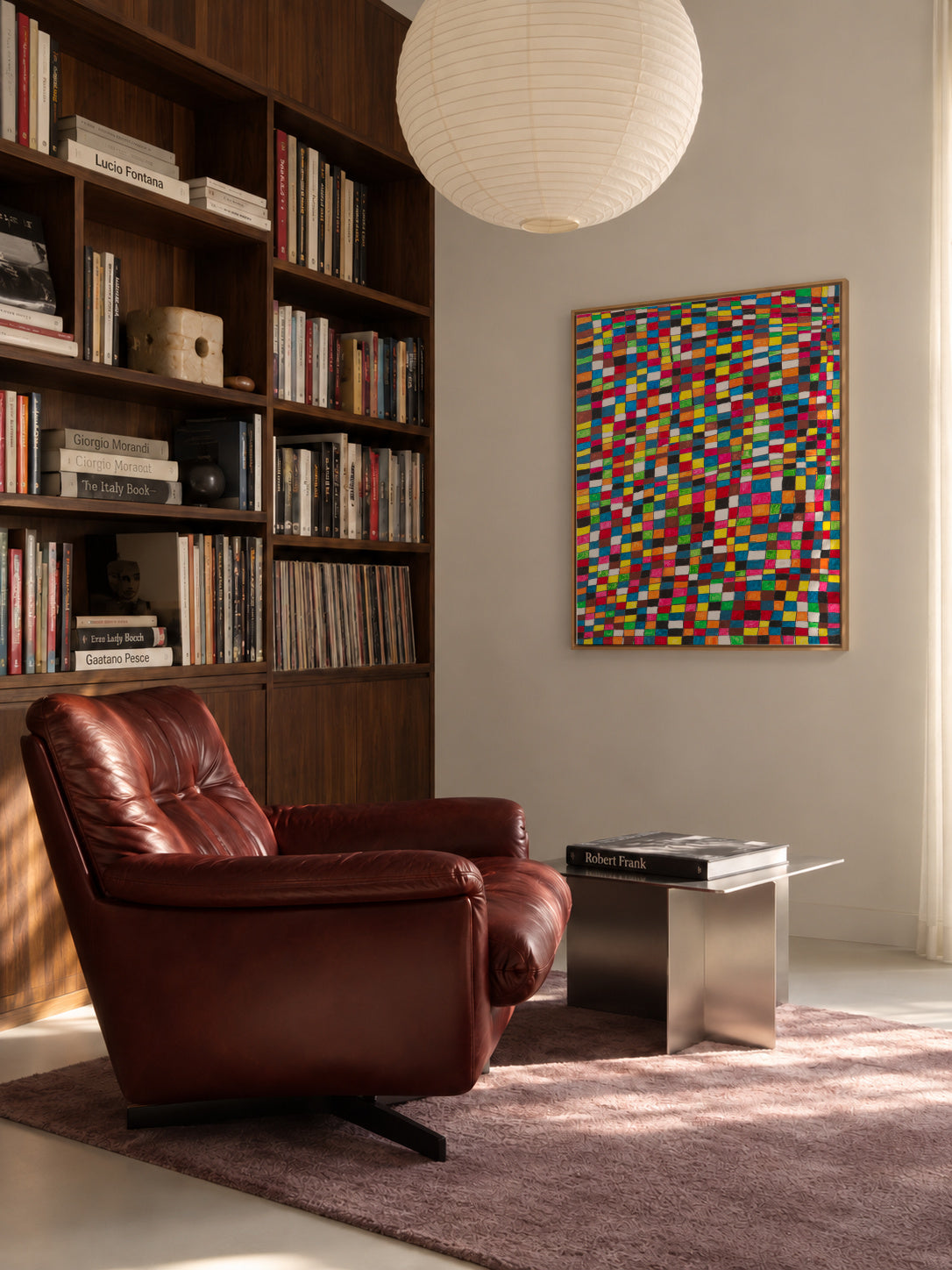 Hi som tots? - Miguel Ángel Juan - Framed canvas in an interior