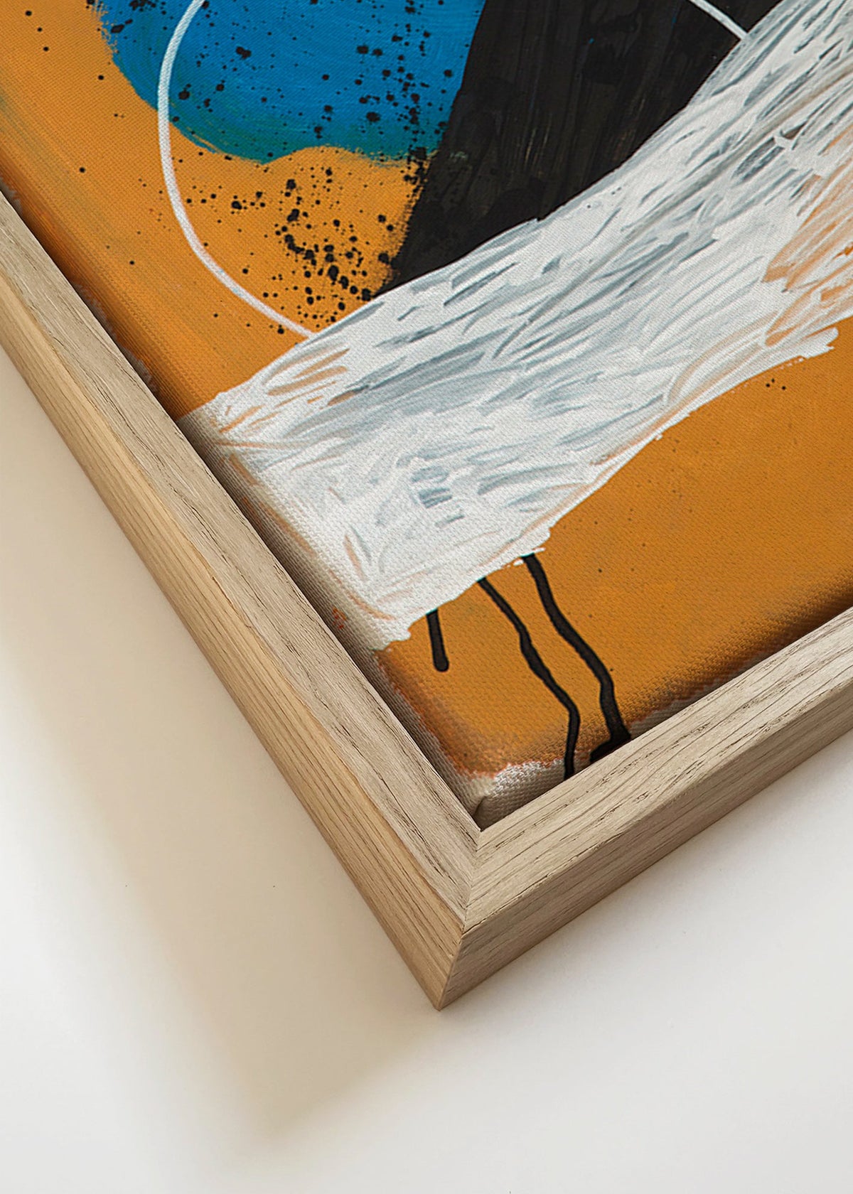 Abstract artwork arch over sea tones – Canvas detail