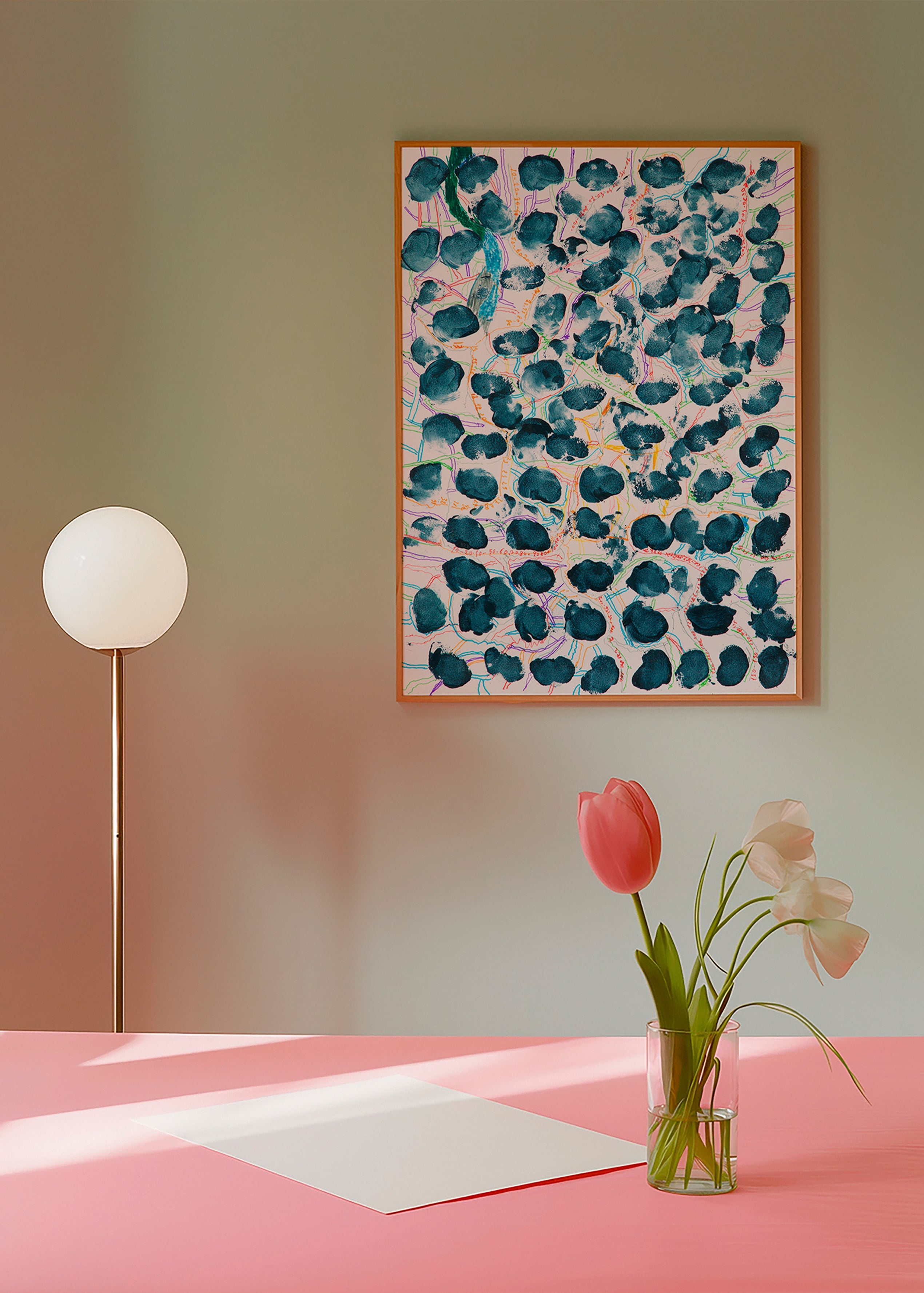 Cuadro abstracto con manchas azul marino – Product3
