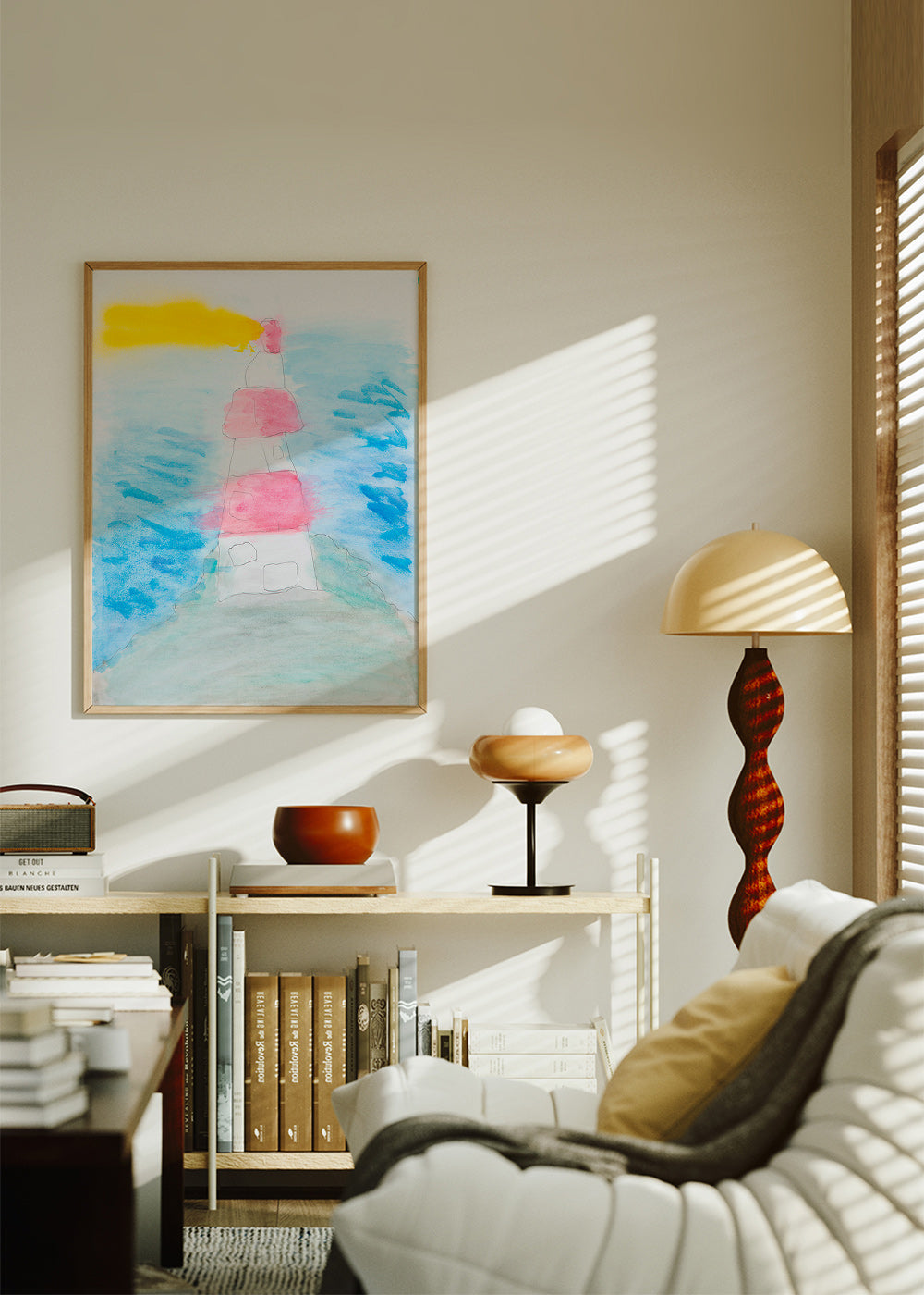 Landscape art: lighthouse watercolor sketch – Product2
