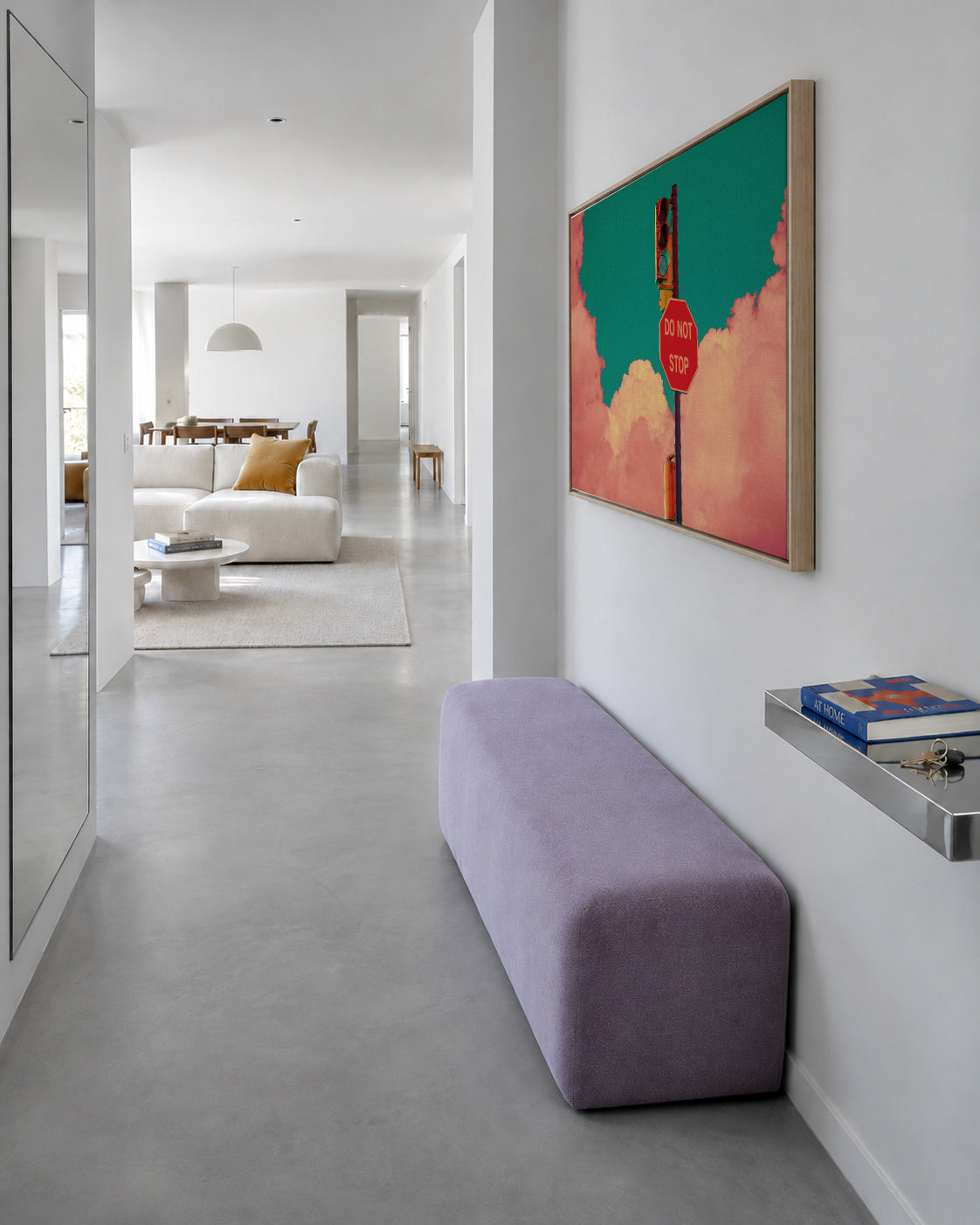 DO NOT STOP - Framed canvas in an interior