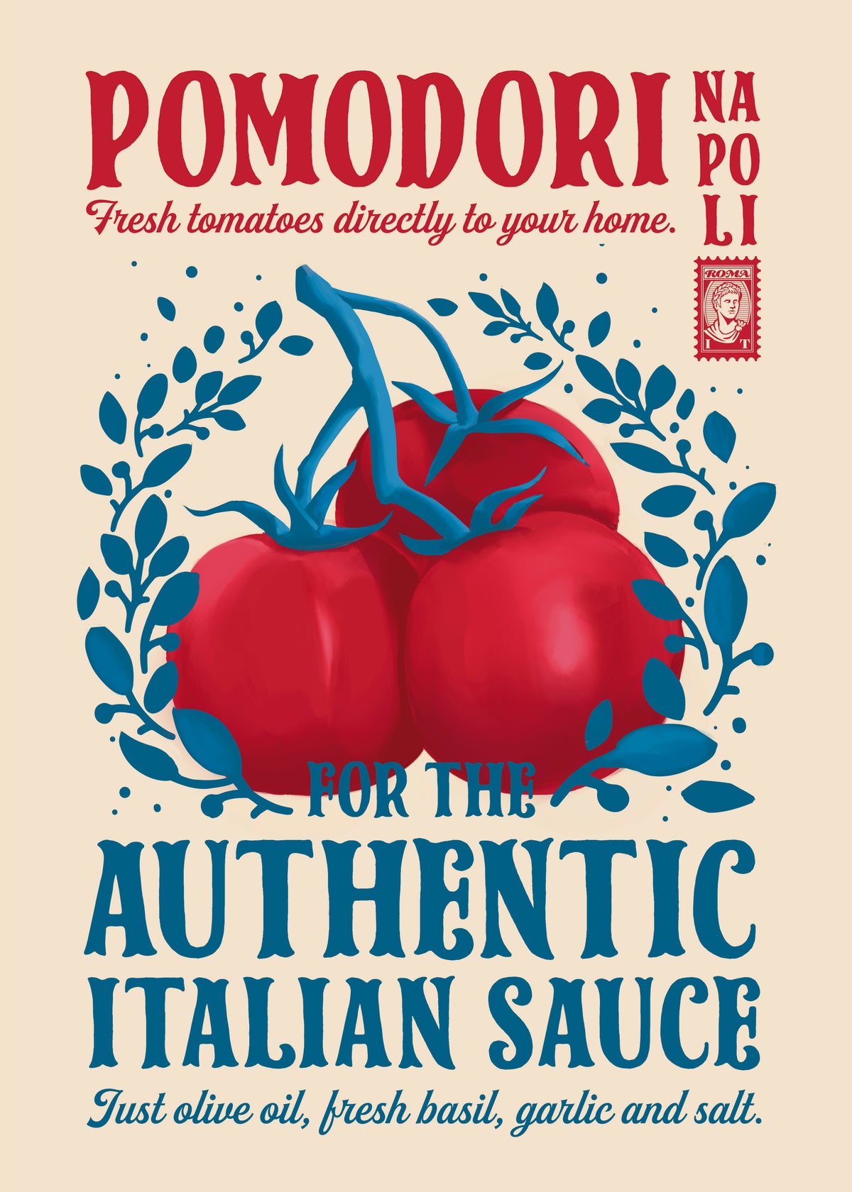 Pomodori Kitchen print - Unframed art print
