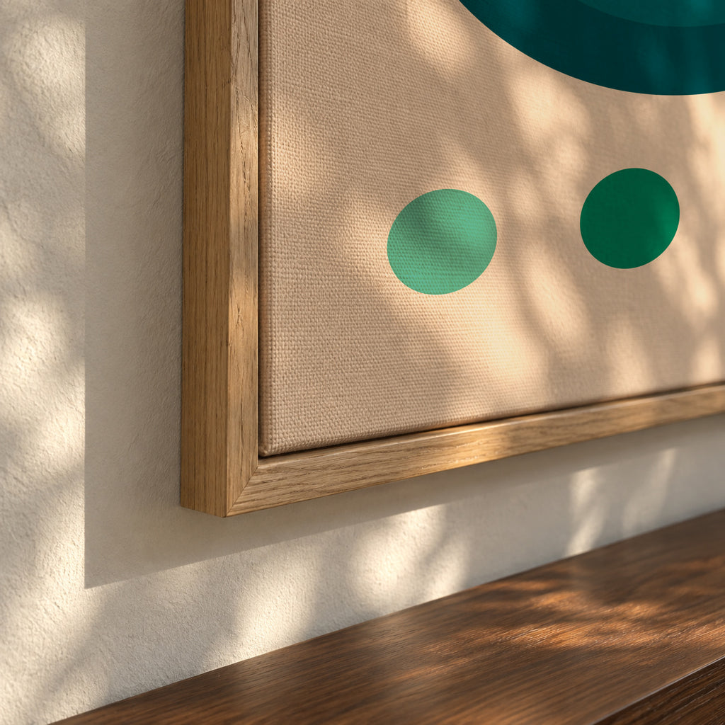 Bauhaus Mavi Daire - Framed canvas detail