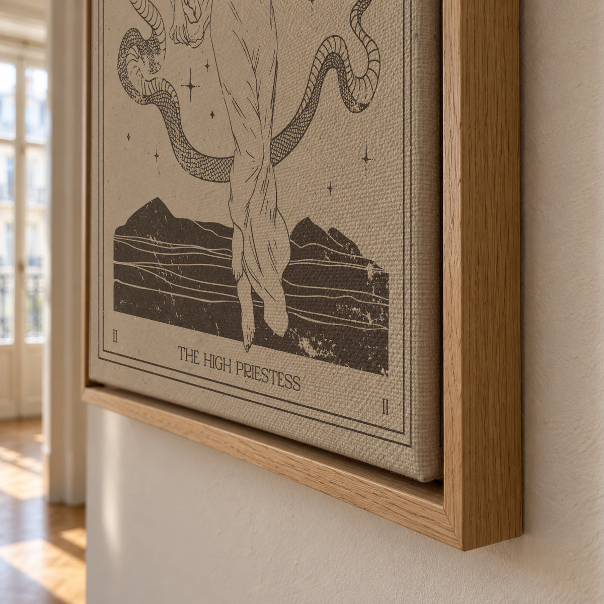 The High Priestess - Framed canvas detail