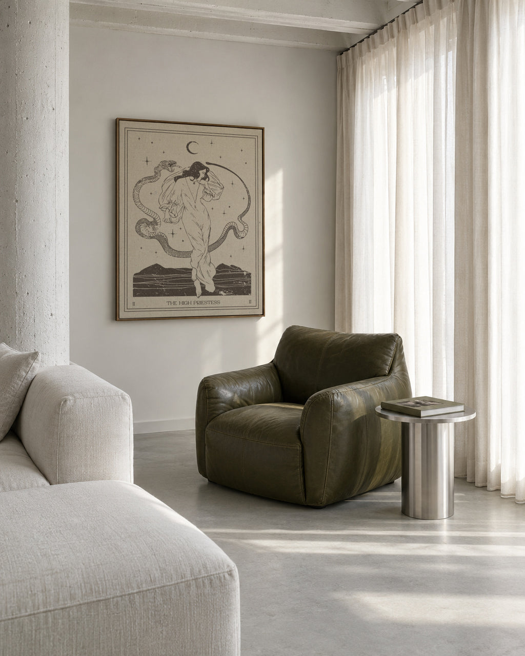 The High Priestess - Framed canvas in an interior