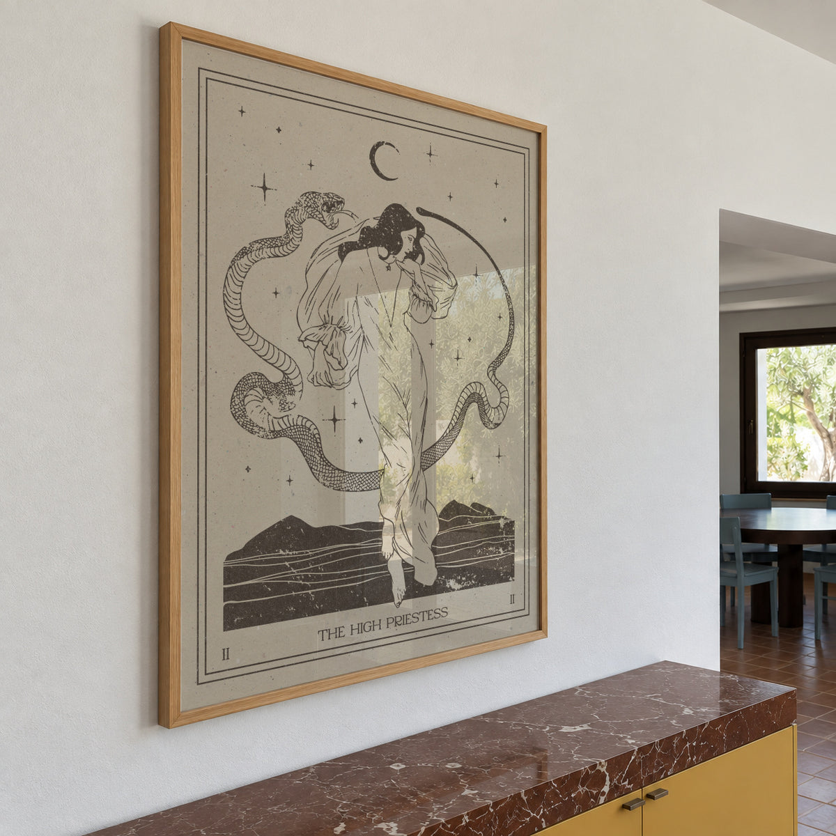 The High Priestess - Framed poster in an interior