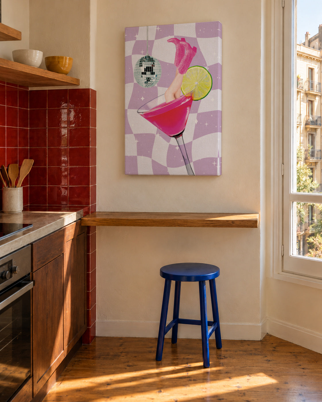 32.png - Unframed canvas in an interior
