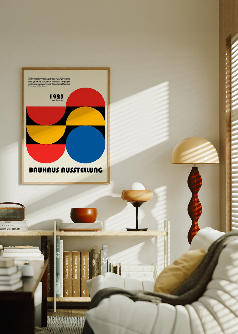 Geometric poster Bauhaus 1923 primary shapes | Wall art, framed