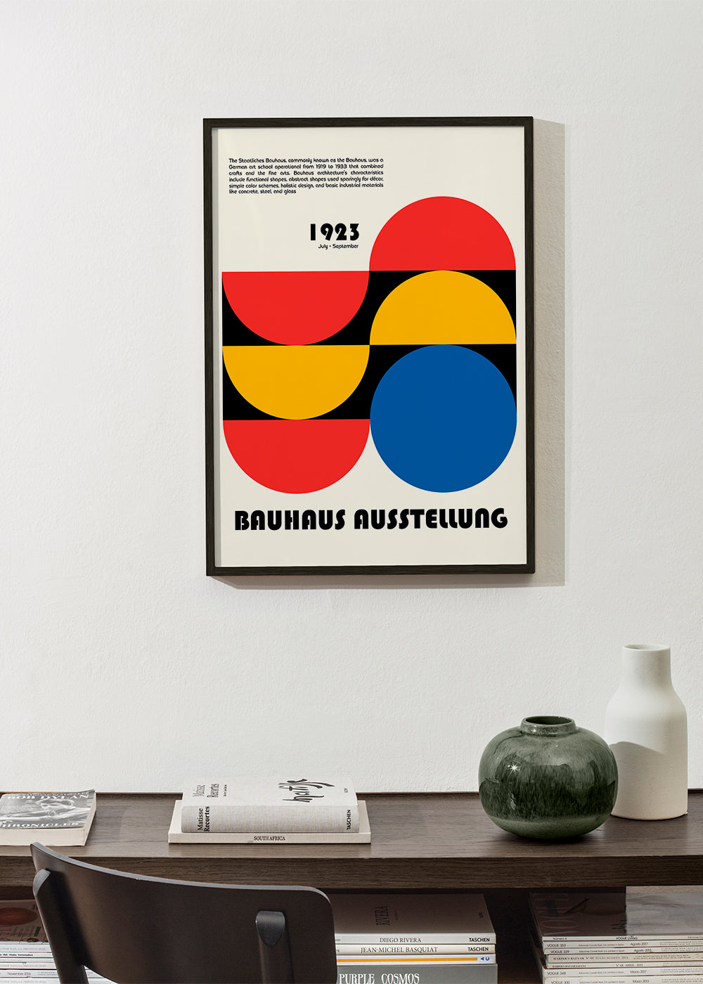 Geometric poster Bauhaus 1923 primary shapes | Wall art, framed