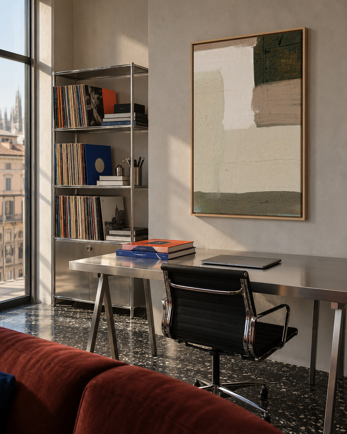 Base 2 - Framed canvas in an interior