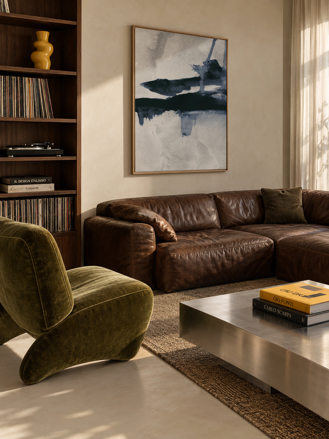 Blu 1 - Framed canvas in an interior