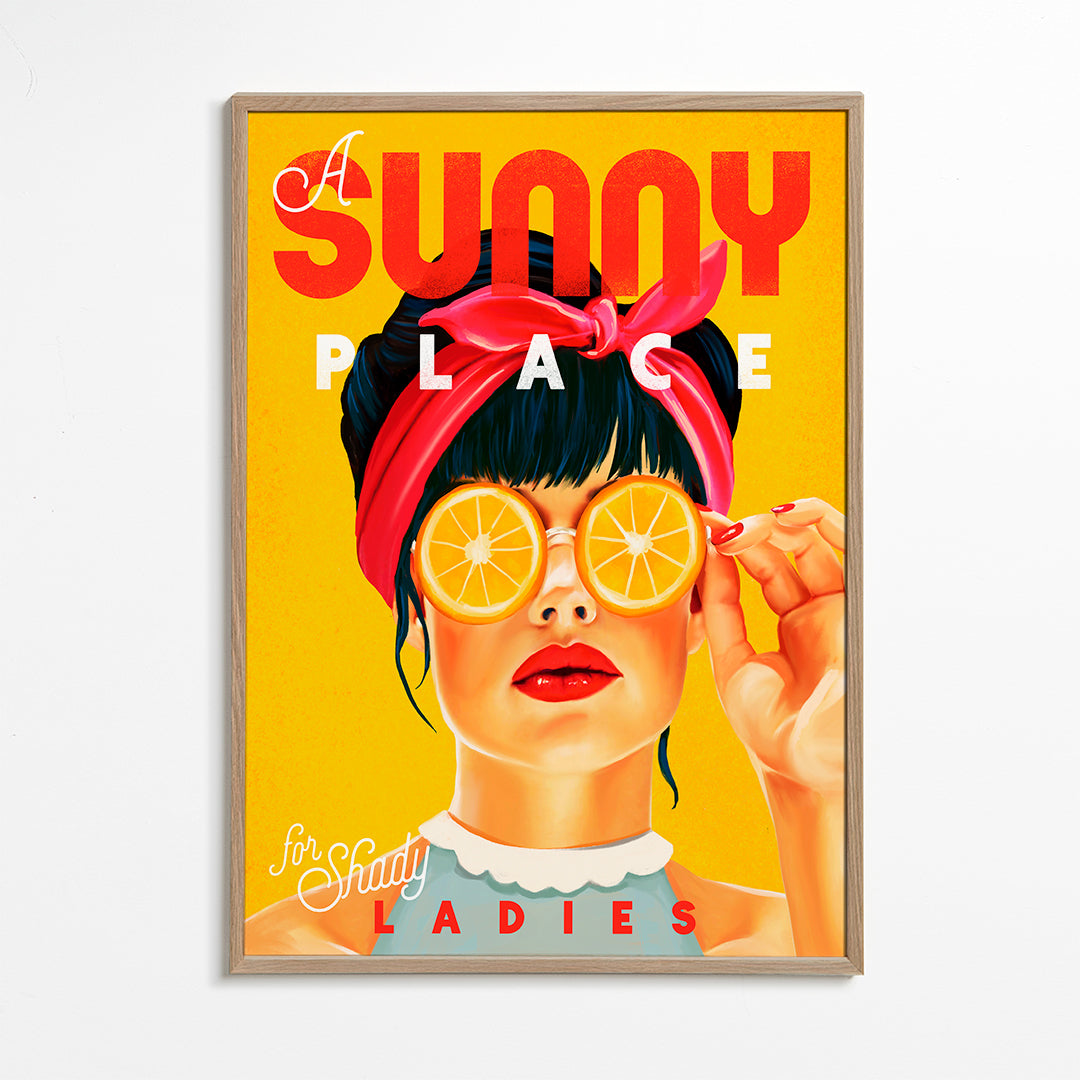 Kitchen art pin-up with orange slices | Wall art, framed prints