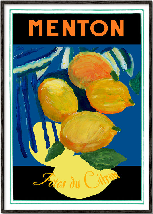 Lemons Menton Citrus Fruit Poster - cartissi  