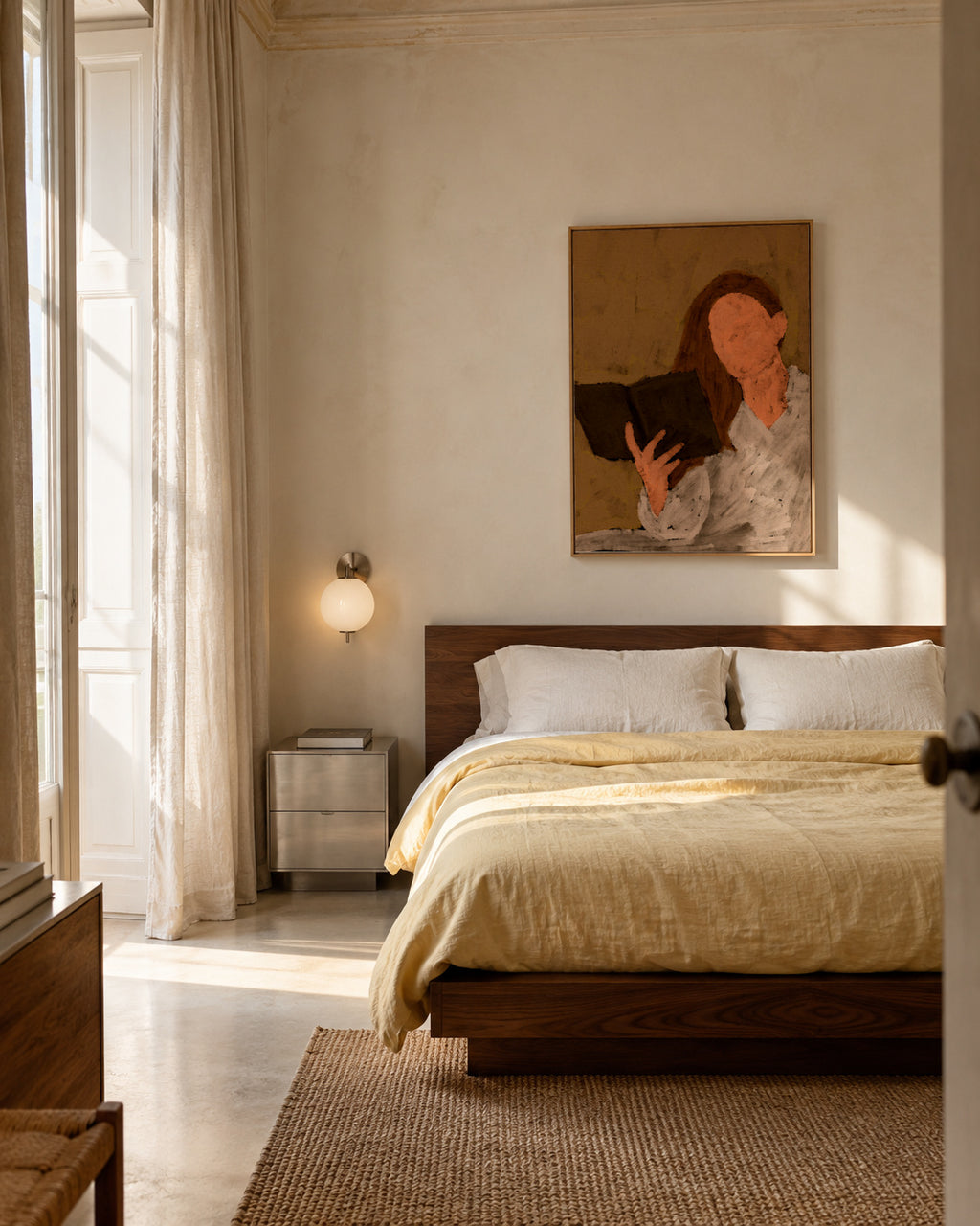 Book lover 1 - Framed canvas in an interior