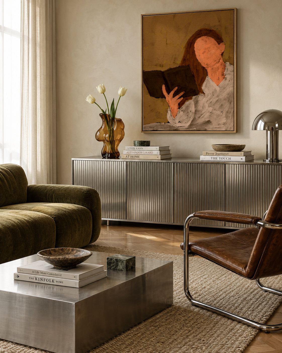 Book lover 1 - Framed canvas in an interior