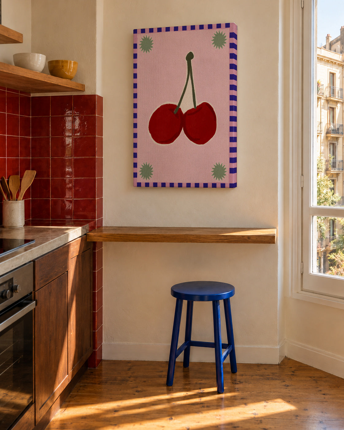 Lush duo 1 - Unframed canvas in an interior