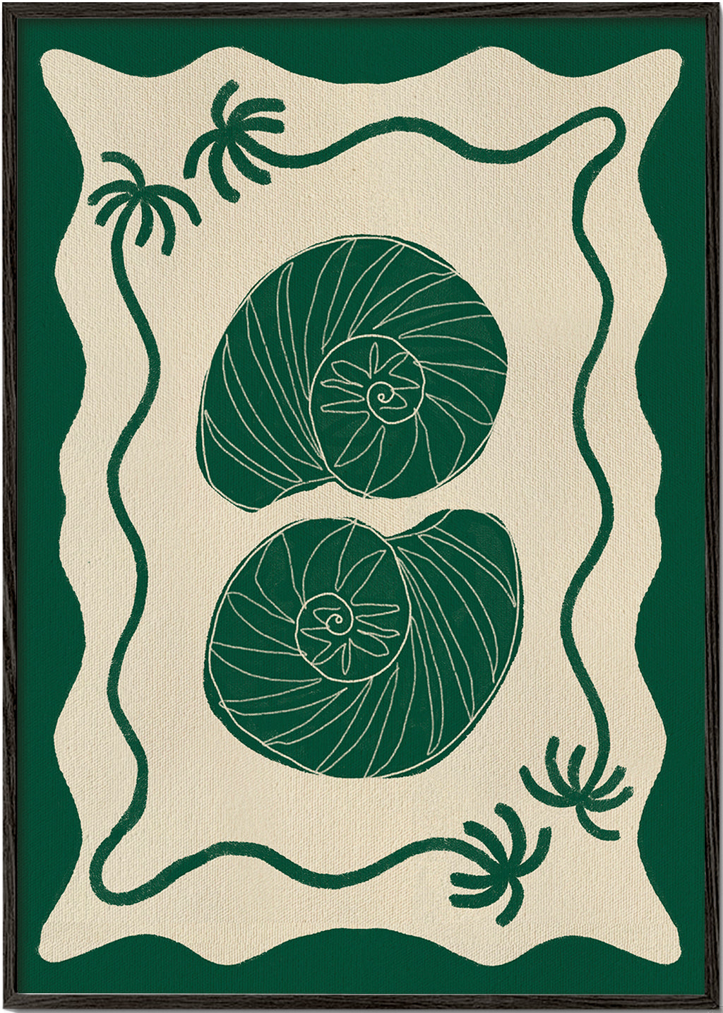 Illustration Green Seashell Stories