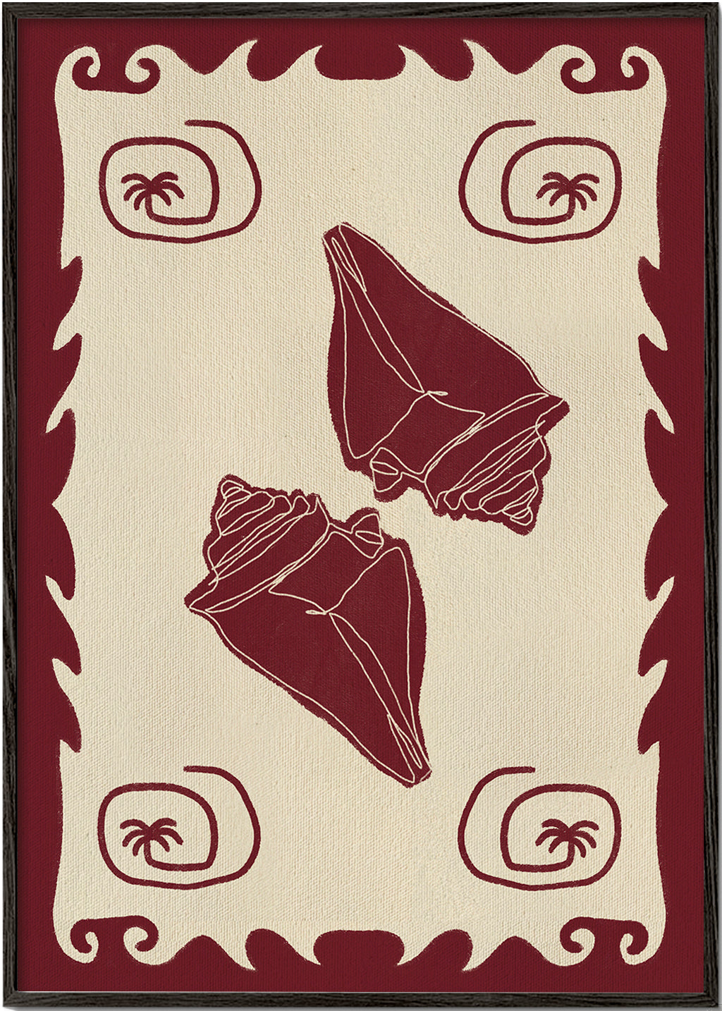 Illustration Red Seashell Stories