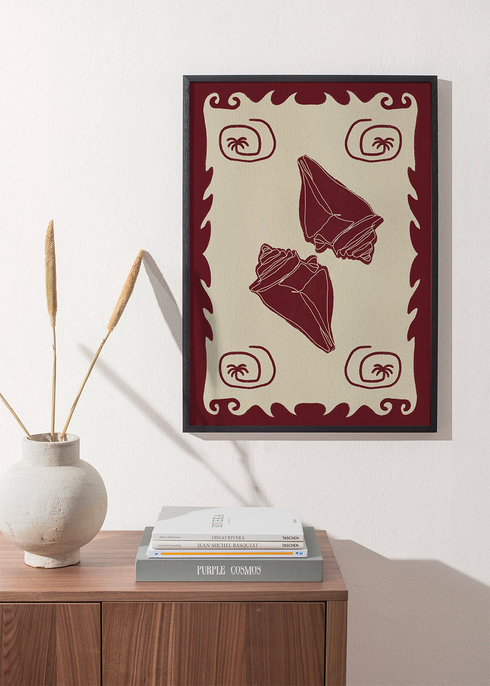 Illustration Red Seashell Stories