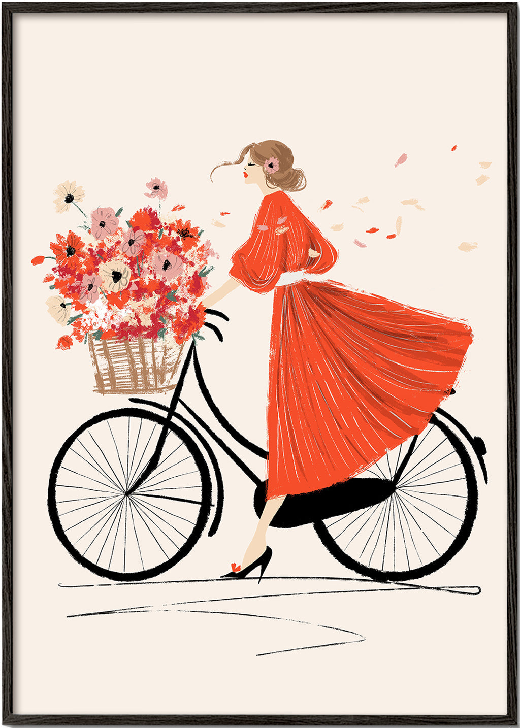 Illustration À bicyclette