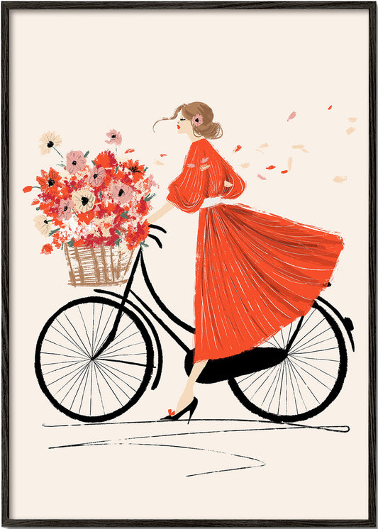 Illustration À bicyclette