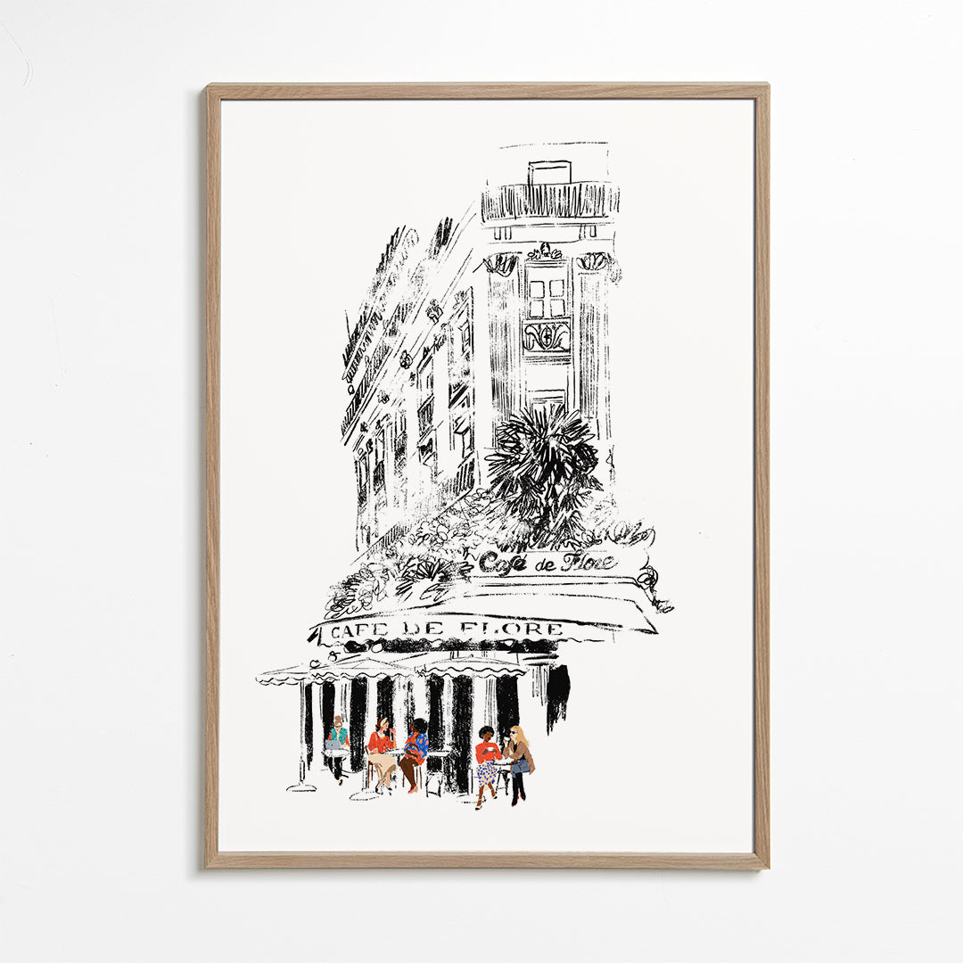 Illustration Café de Flore Paris