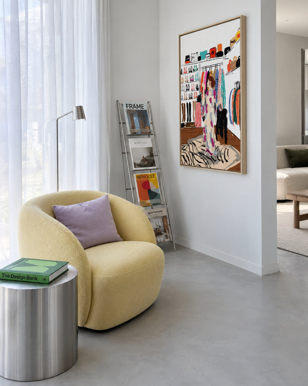 The Closet - Framed canvas in an interior