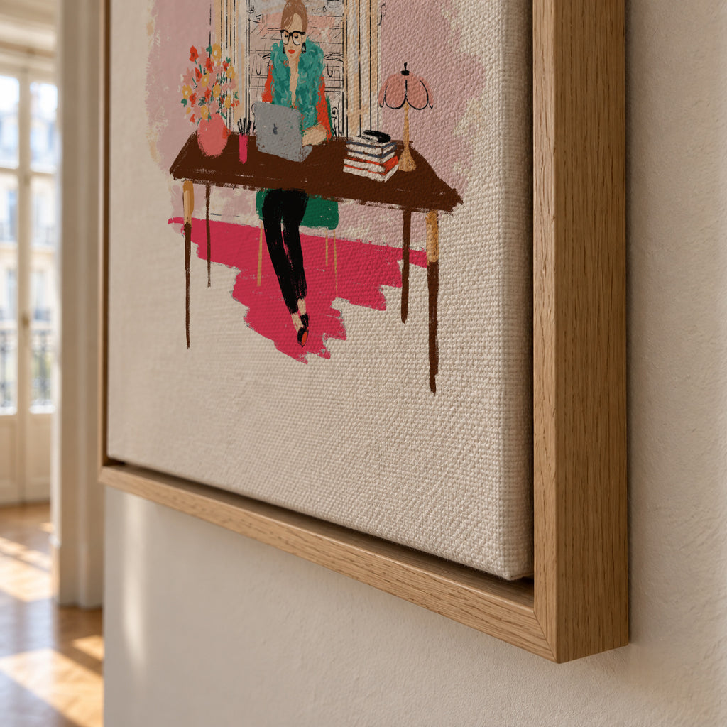 Home office - Framed canvas detail