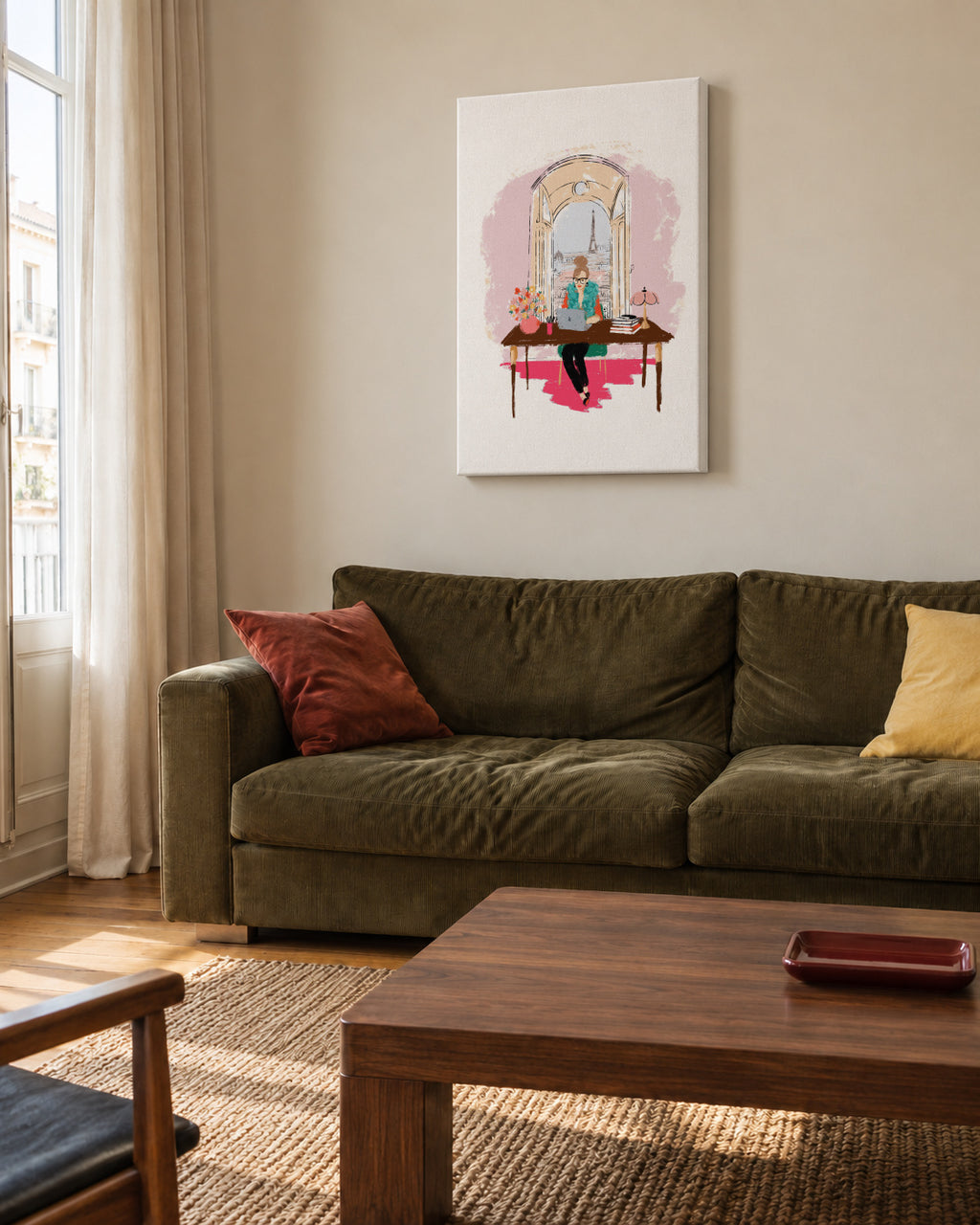 Home office - Unframed canvas in an interior
