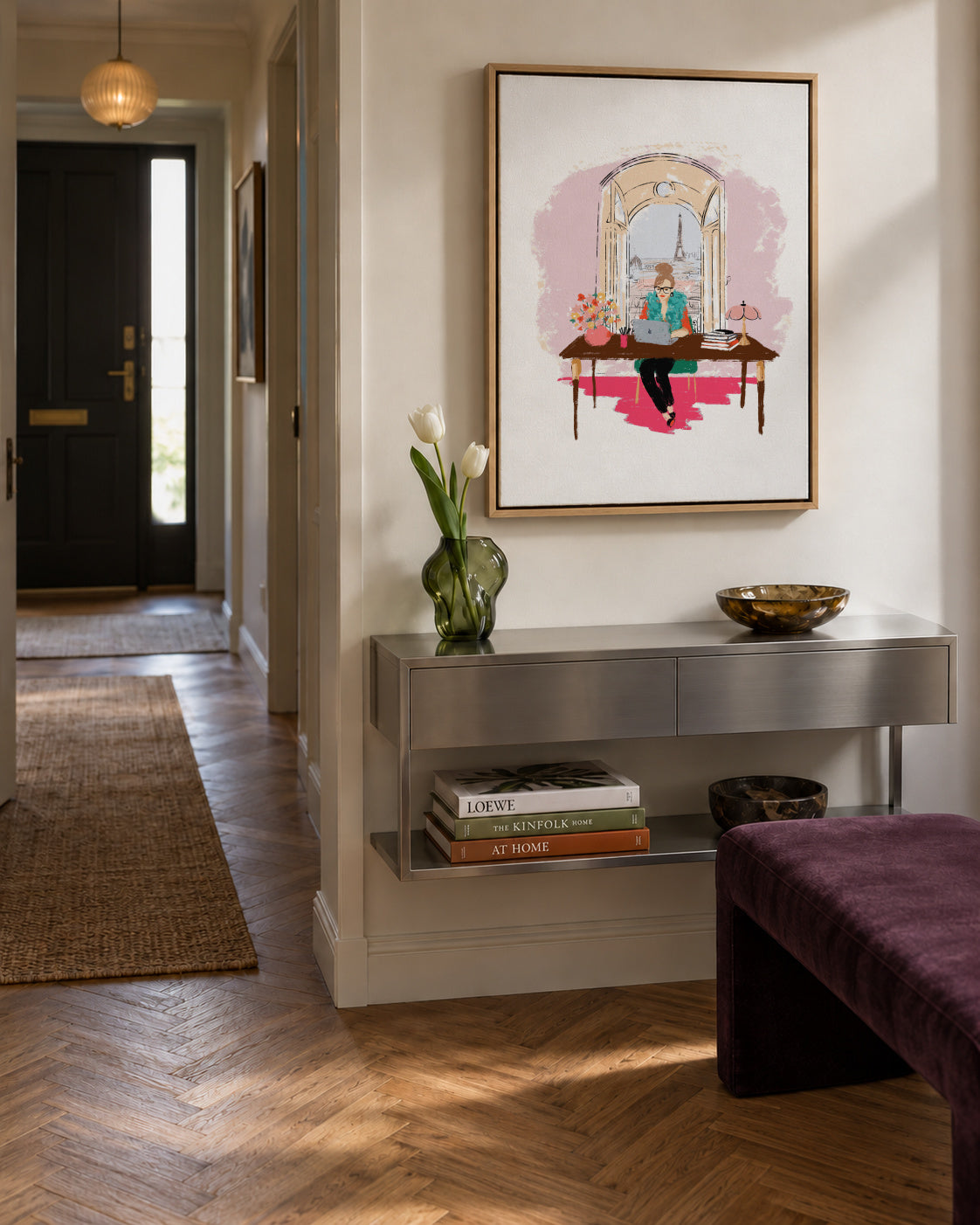 Home office - Framed canvas in an interior