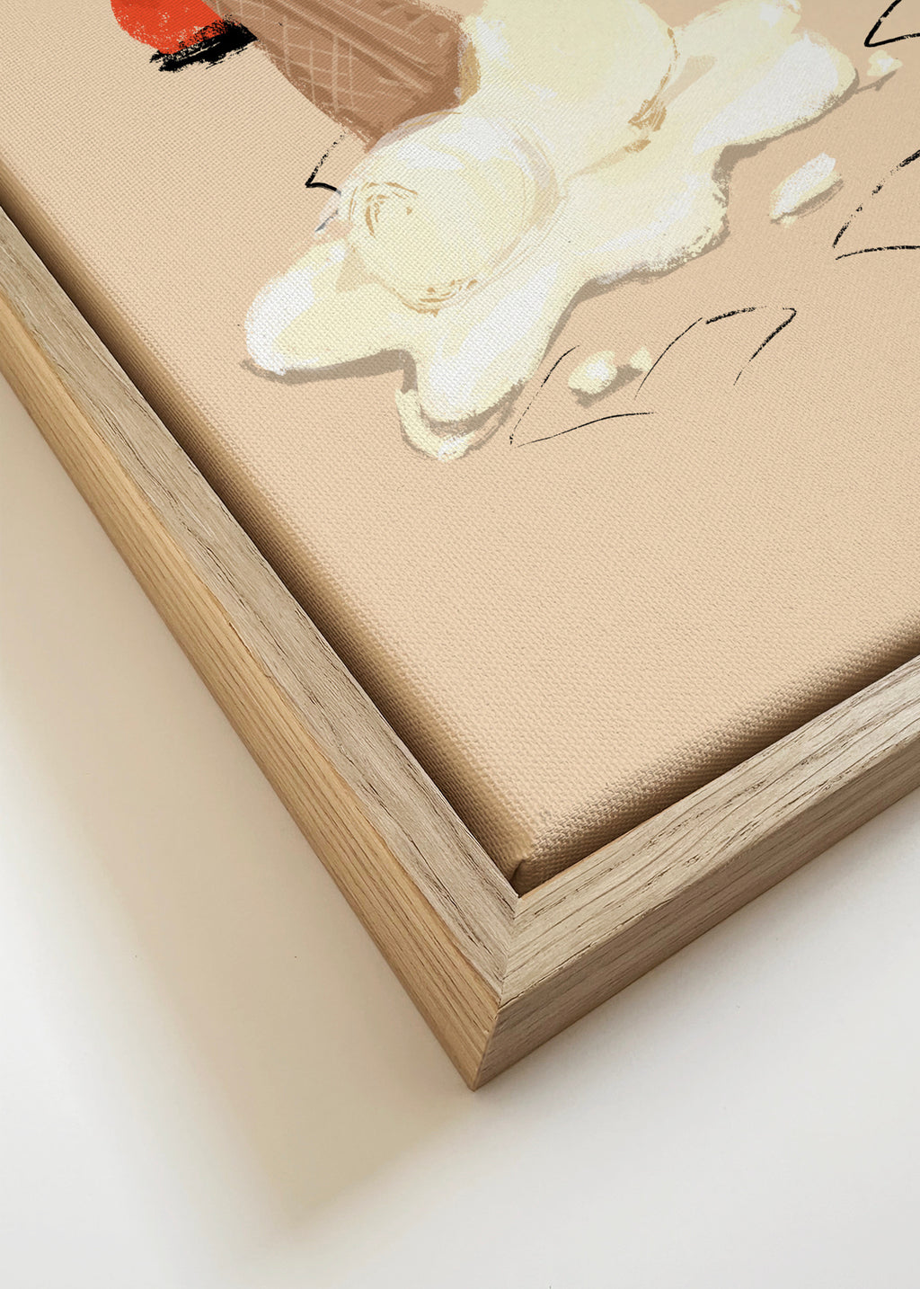 Ice Cream - Framed canvas detail