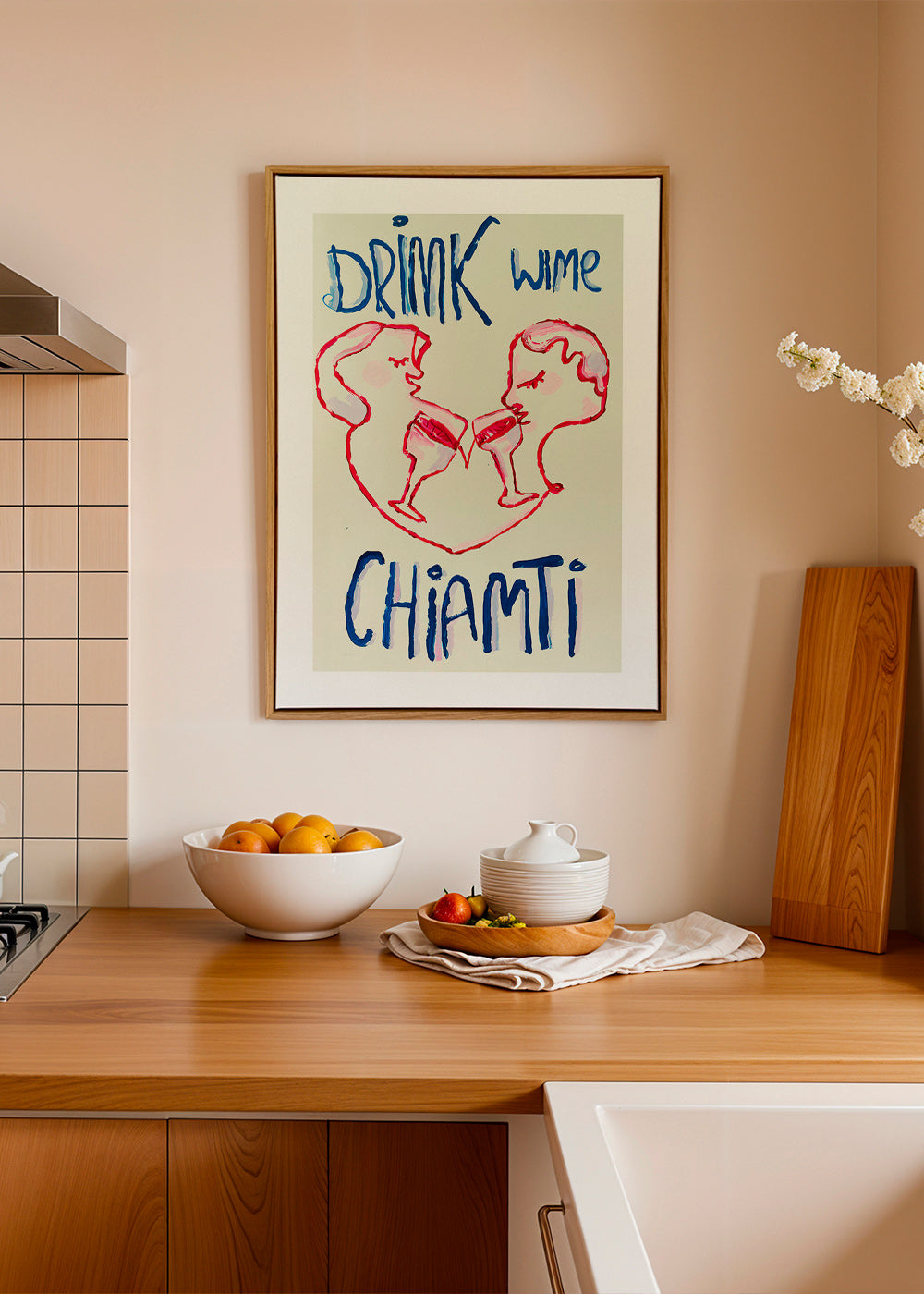 Cuadro de cocina con copas ilustradas – Canvas2