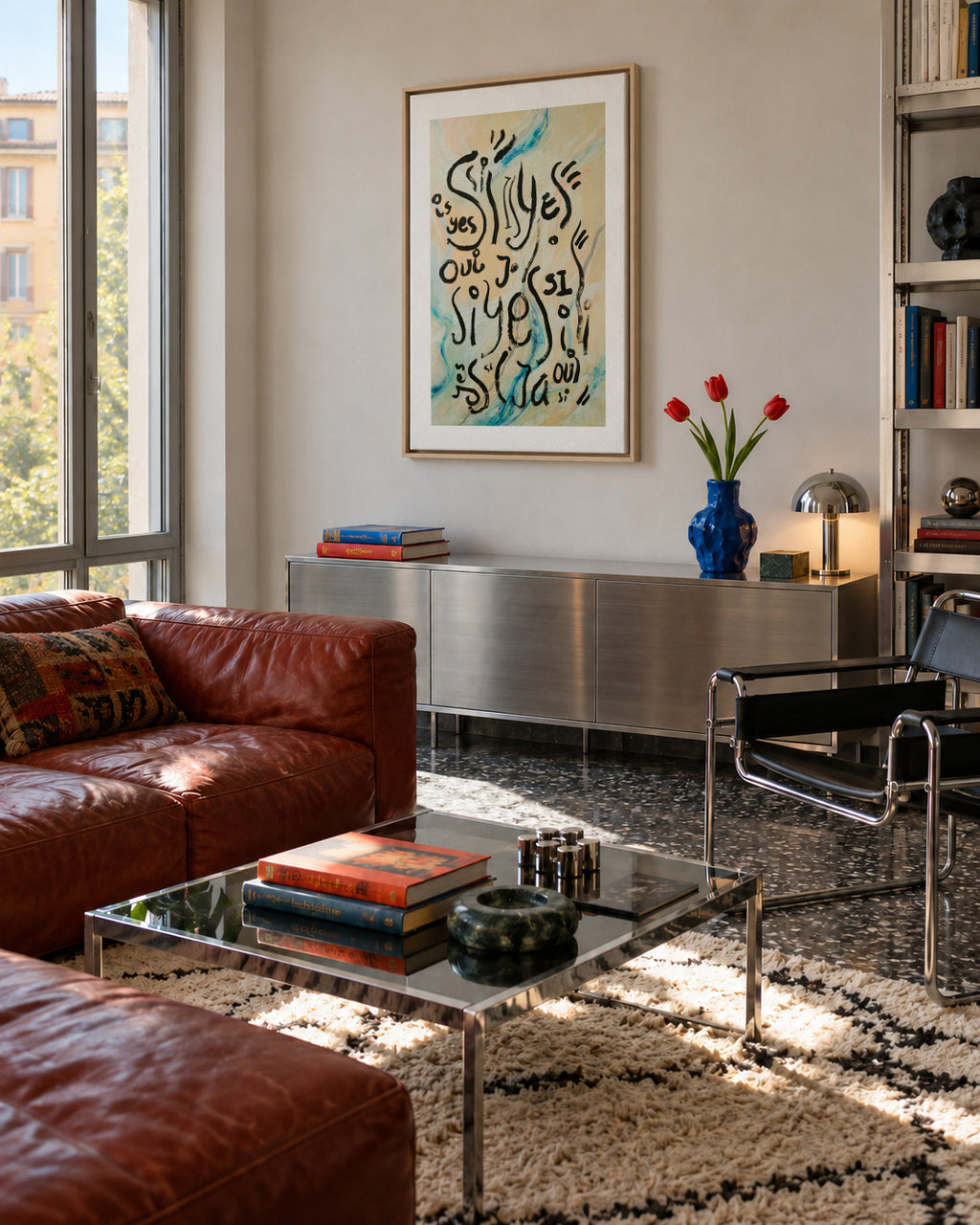 Yes - Framed canvas in an interior