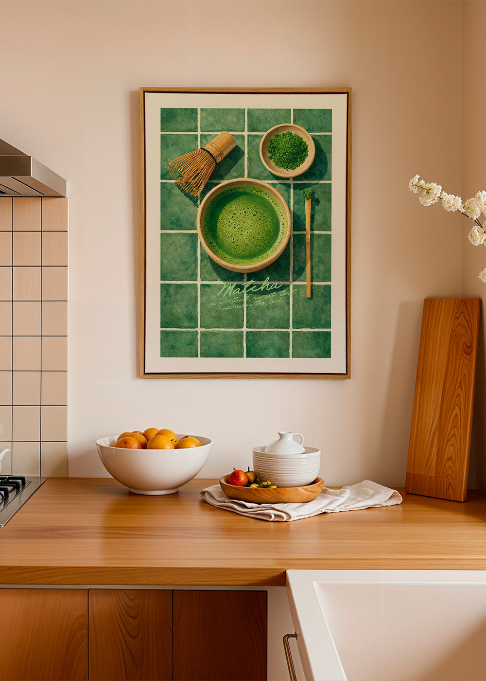 Kitchen art: Matcha bowl composition