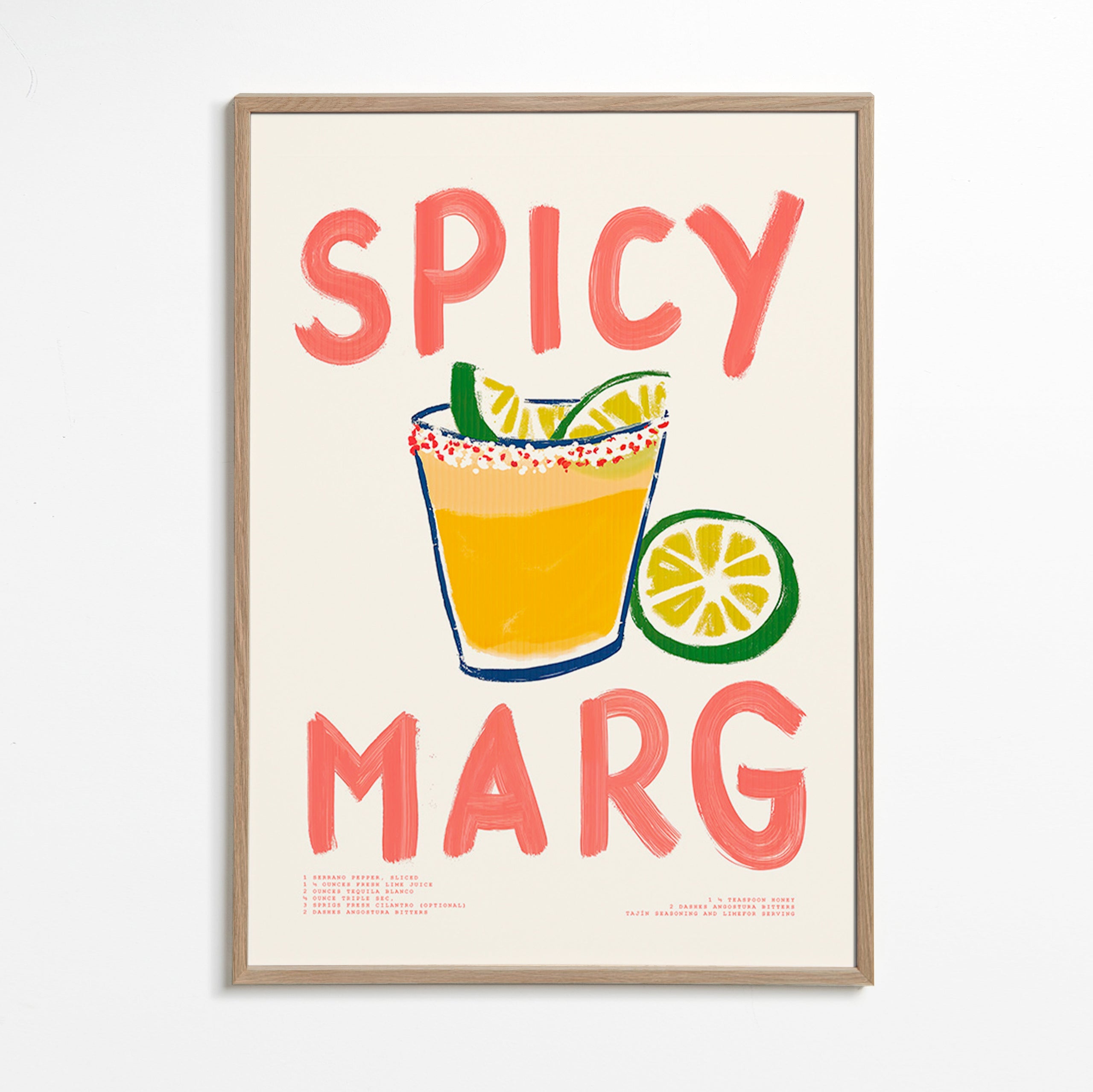 Kitchen art: illustrated spicy margarita