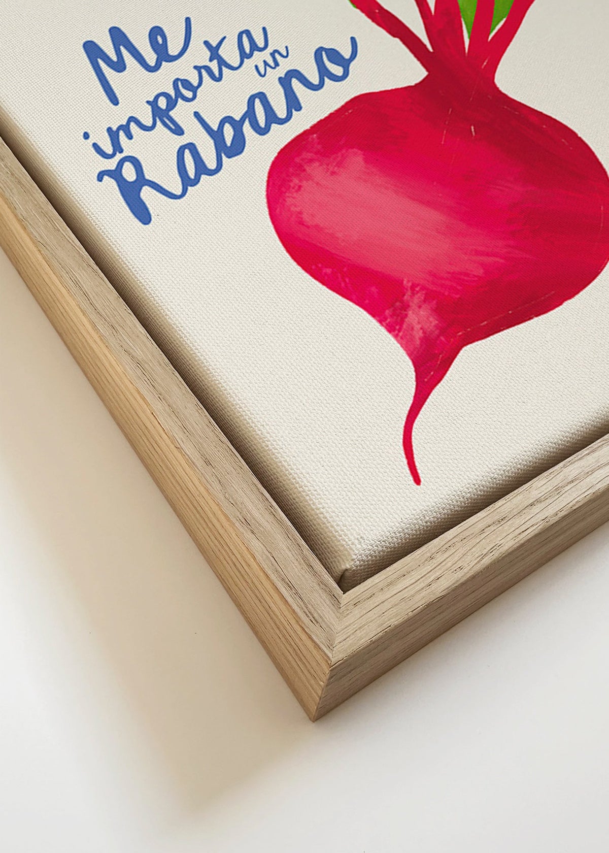 Cuadro de cocina con rábanos ilustrado – Canvas detail