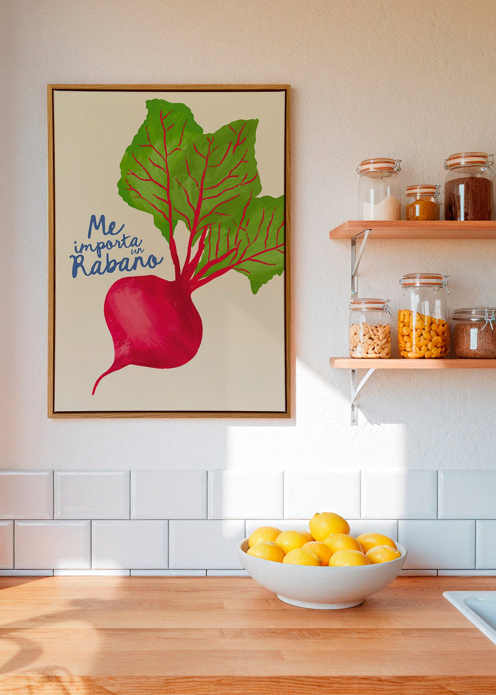 Kitchen art radish illustration