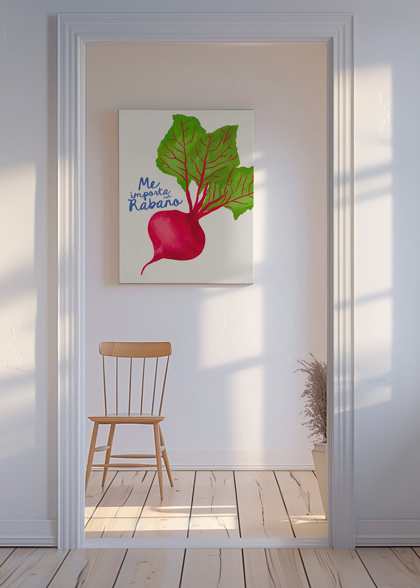 Kitchen art radish illustration