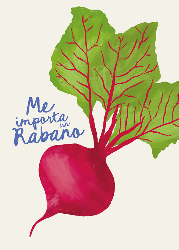 Kitchen art radish illustration